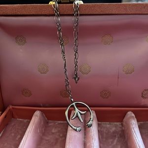 Vintage Navajo Sterling Silver Naja Pendant on 14” Chain.  Make me an offer.